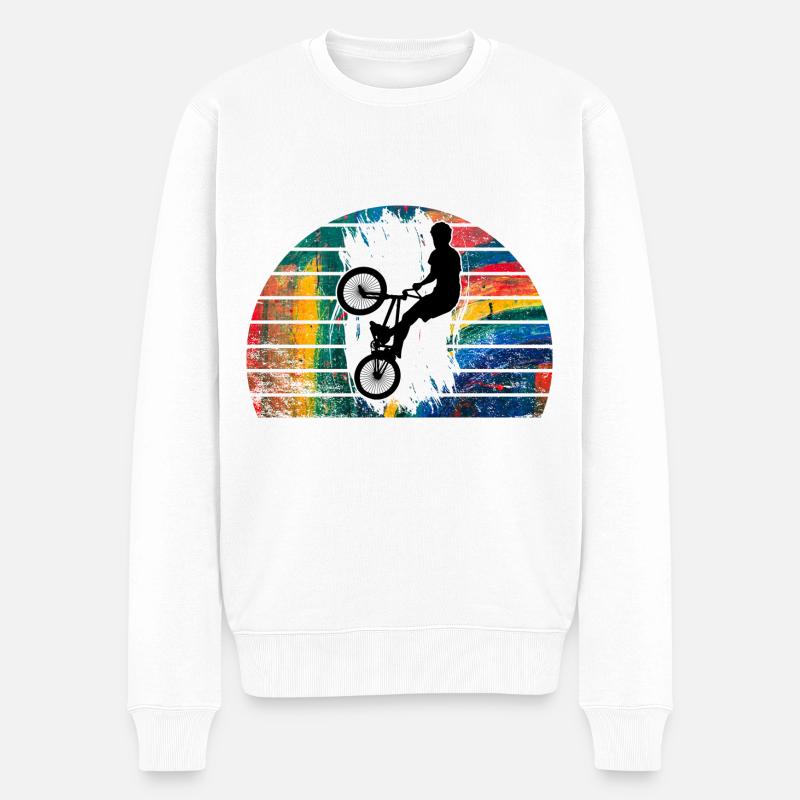 Bmx - Männer Premium Bio Pullover - Weiß