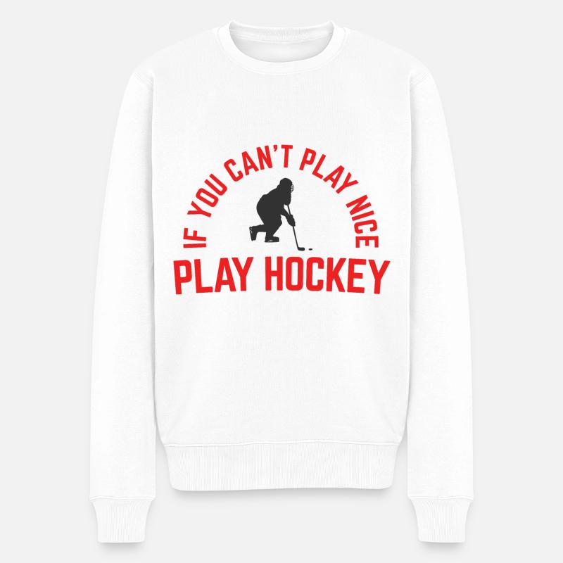 Eishockey - Männer Premium Bio Pullover - Weiß