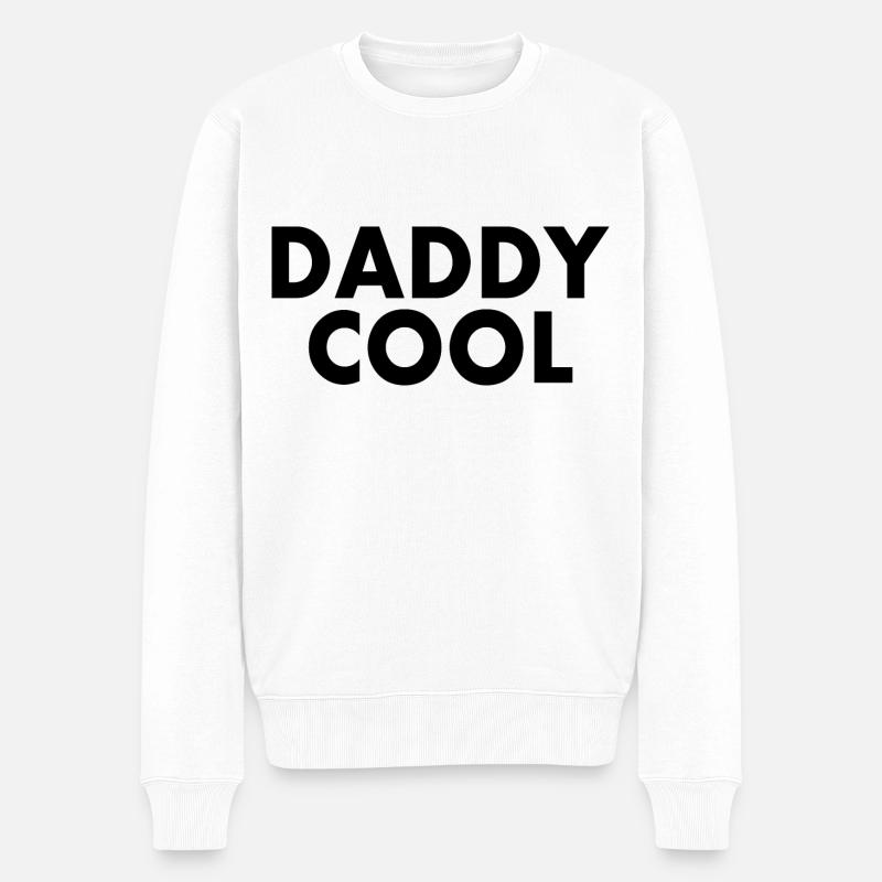Daddy cool - Männer Premium Bio Pullover - Weiß