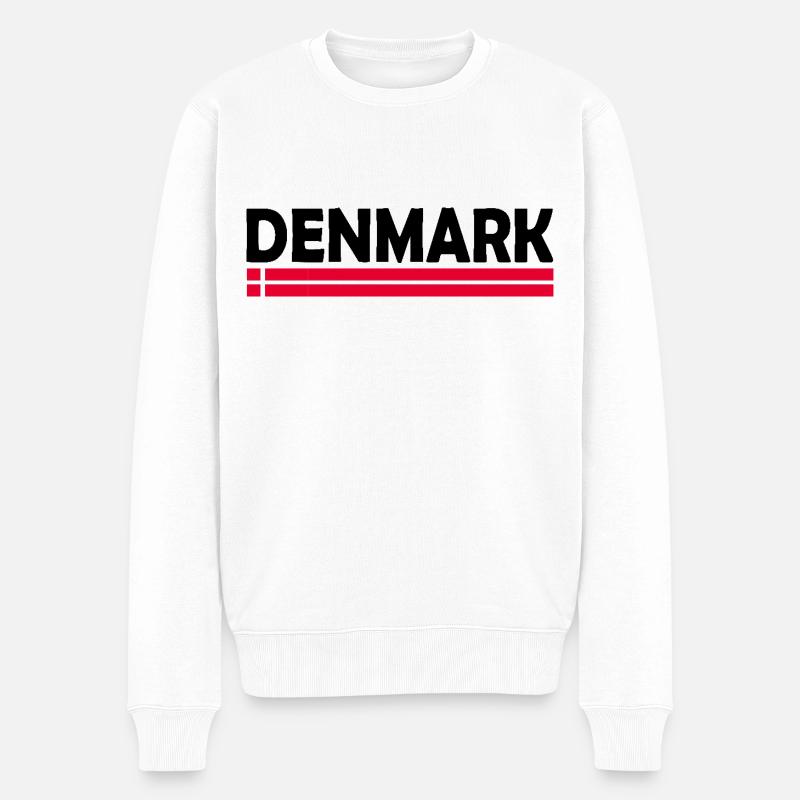 Drapeau du Danemark - Pull Premium bio Homme - blanc