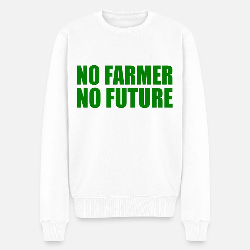 No farmer no future - Pull Premium bio Homme - blanc