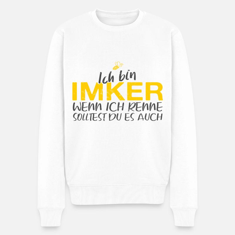 Imker Imker Design Für Bienenzüchter - Männer Premium Bio Pullover - Weiß