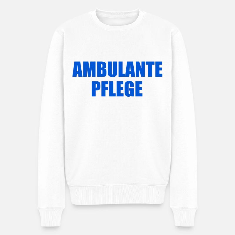 ambulante pflege - Männer Premium Bio Pullover - Weiß