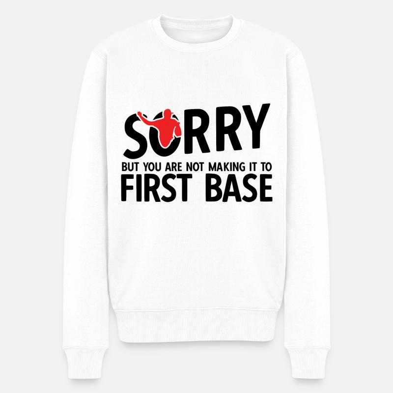 Baseball - Männer Premium Bio Pullover - Weiß