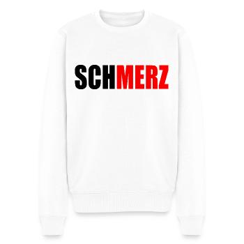 Schmerz merz - Männer Premium Bio Pullover - Weiß - Vorne - Thijin (182cm)
