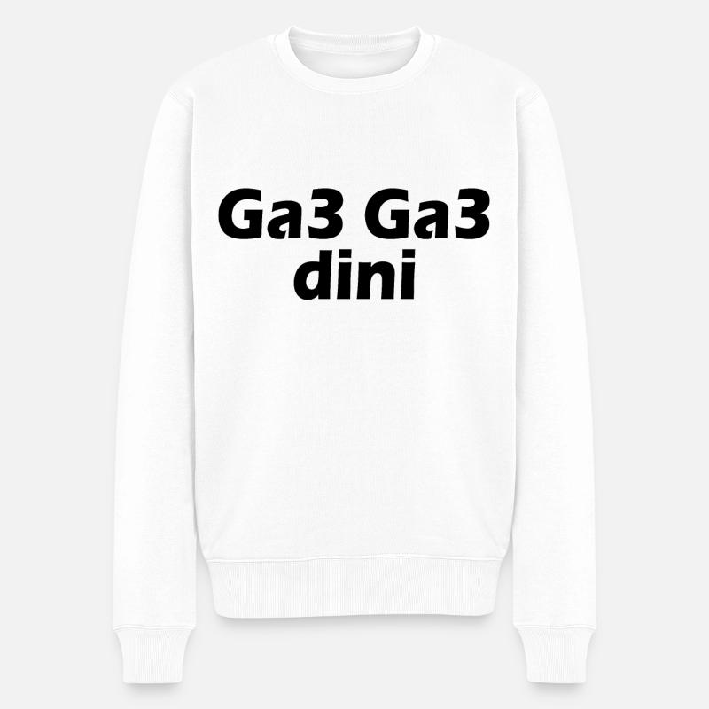 Ga3 ga3 dini - Männer Premium Bio Pullover - Weiß