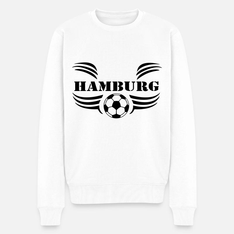 Hamburg , Tradition , Fußball Hamburg (25) - Männer Premium Bio Pullover - Weiß