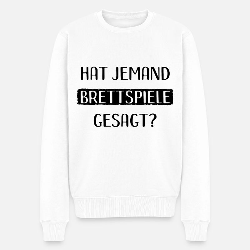Brettspiele Brettspiel Spieleabend - Männer Premium Bio Pullover - Weiß