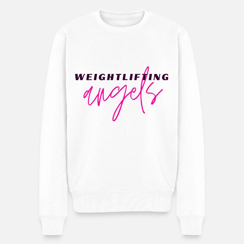 Gewichtheben - Männer Premium Bio Pullover - Weiß