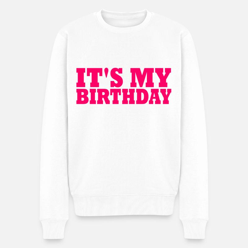Its my birthday - Männer Premium Bio Pullover - Weiß