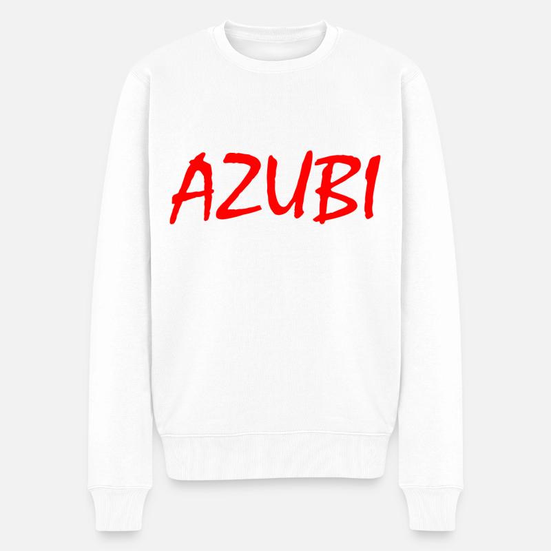 Azubi - Männer Premium Bio Pullover - Weiß