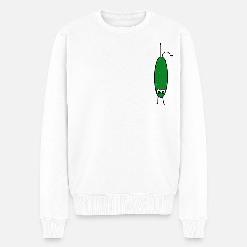 Pickles - Männer Premium Bio Pullover - Weiß