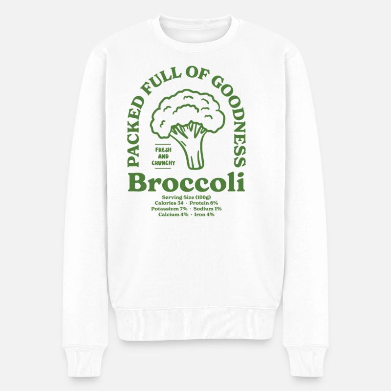 Brocoli Nutritionnel - Pull Premium bio Homme - blanc