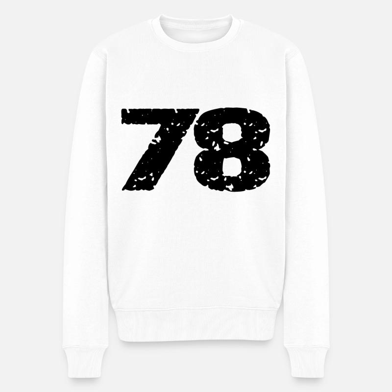 78 Numéro maillot - Pull Premium bio Homme - blanc