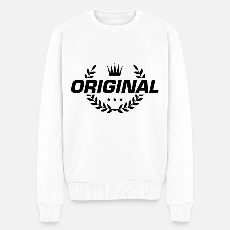 Emblème original - Pull Premium bio Homme - blanc