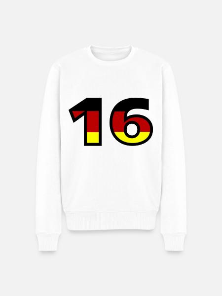 16 Numéro Allemagne Jersey - Pull Premium bio Homme - blanc