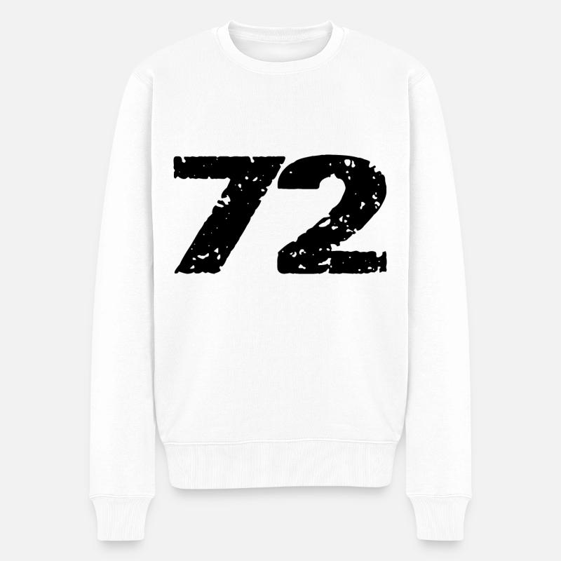 72 Maillot numéro - Pull Premium bio Homme - blanc