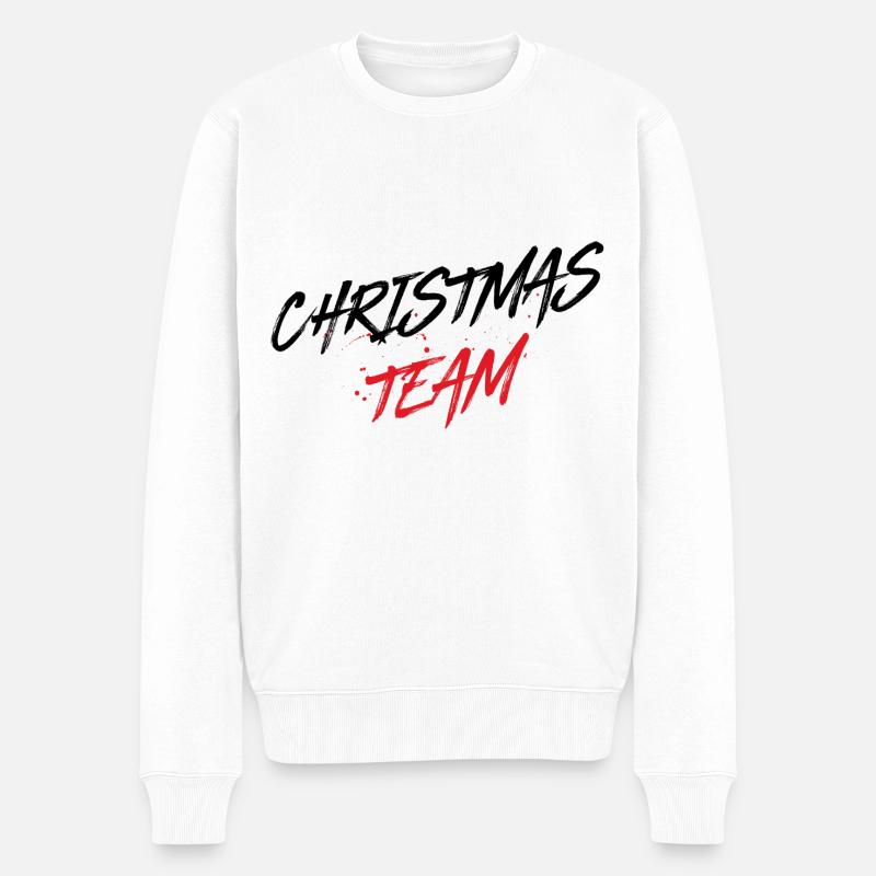 Christmas Team - Männer Premium Bio Pullover - Weiß