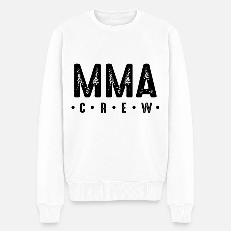 Mma Crew - Männer Premium Bio Pullover - Weiß