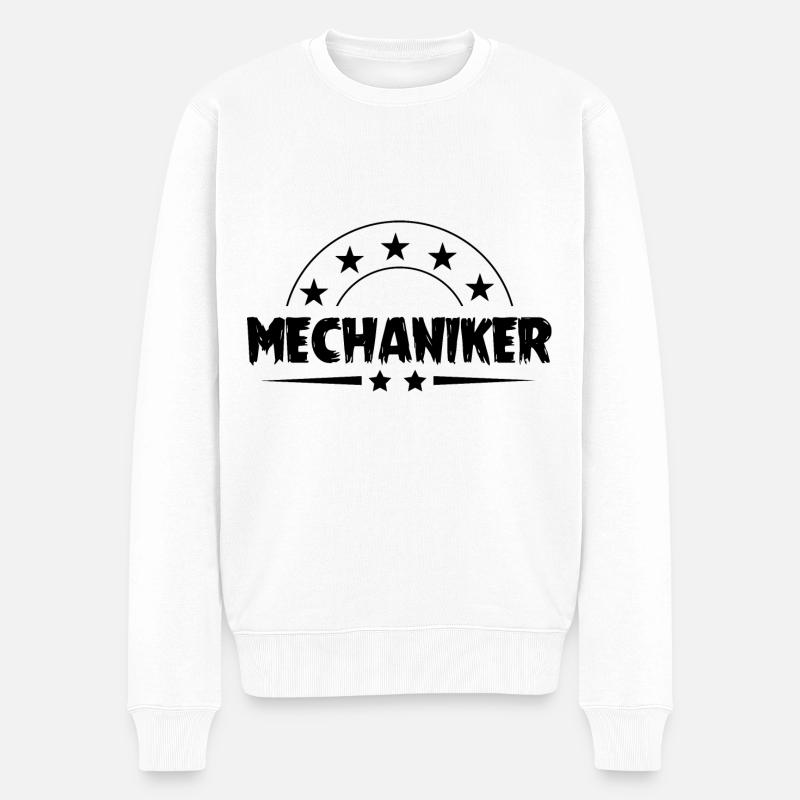 Mechaniker Beruf - Männer Premium Bio Pullover - Weiß