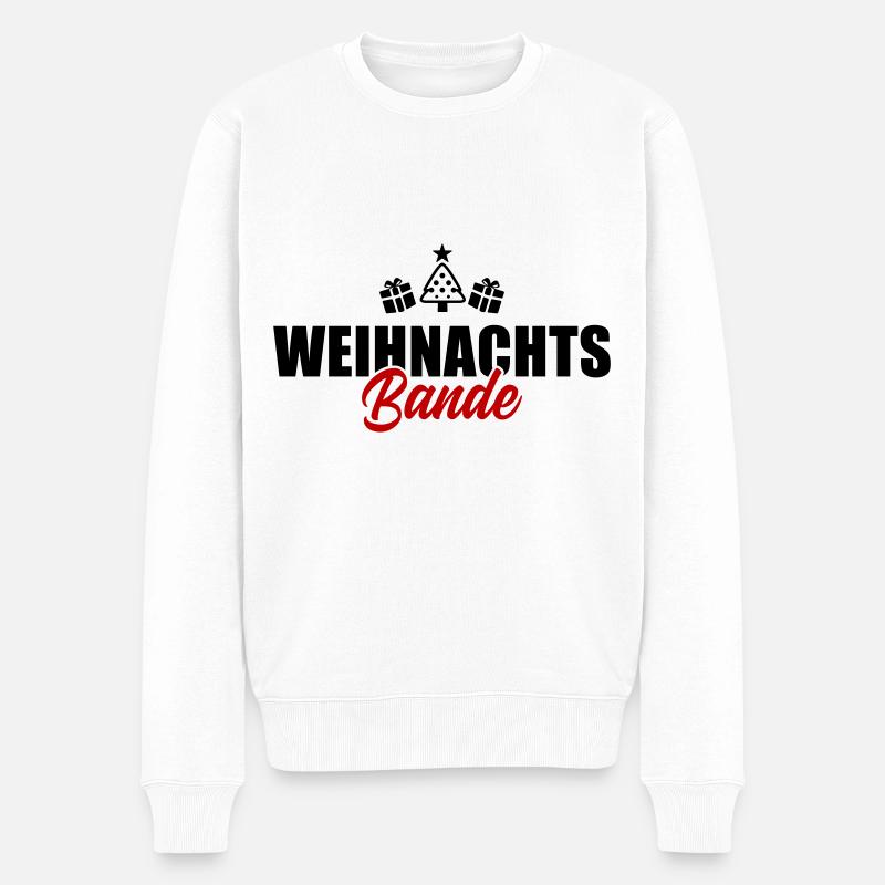 Weihnachts Bande - Männer Premium Bio Pullover - Weiß