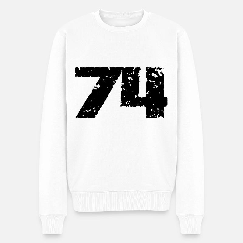 74 Maillot numéro - Pull Premium bio Homme - blanc