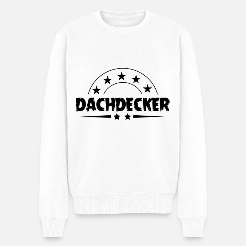 Dachdecker Beruf - Männer Premium Bio Pullover - Weiß