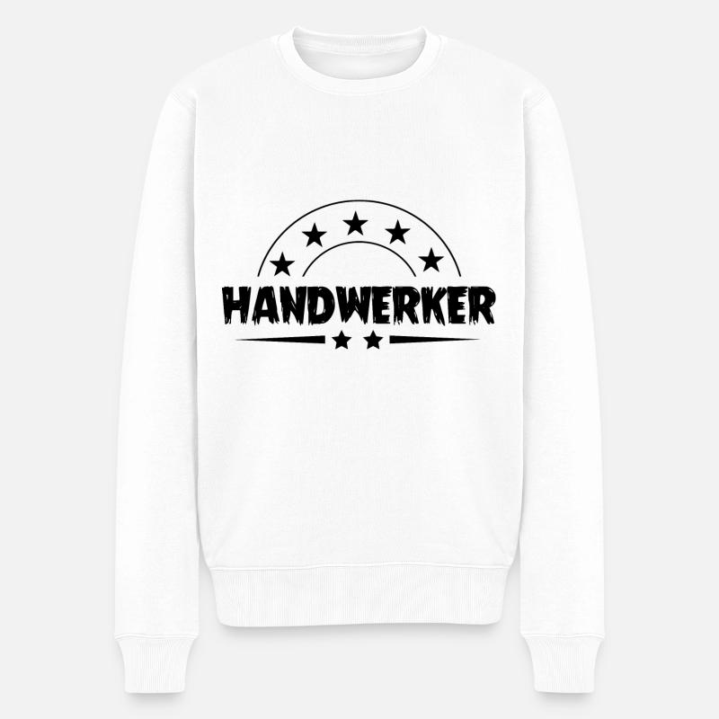 Handwerker Beruf - Männer Premium Bio Pullover - Weiß