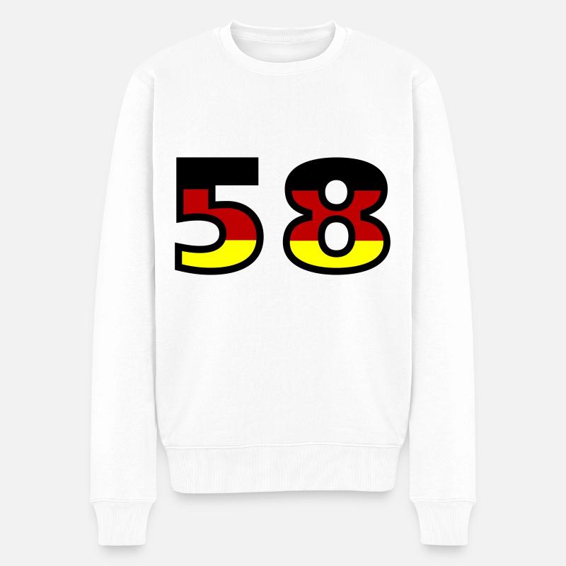 58 Numéro Allemagne Jersey - Pull Premium bio Homme - blanc