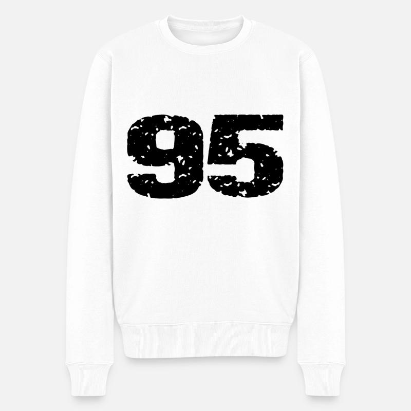 95 Zahl Trikot - Männer Premium Bio Pullover - Weiß