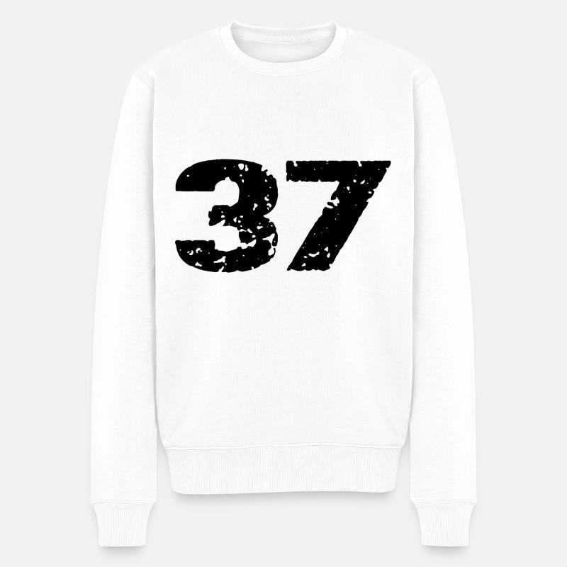 37 Numéro maillot - Pull Premium bio Homme - blanc