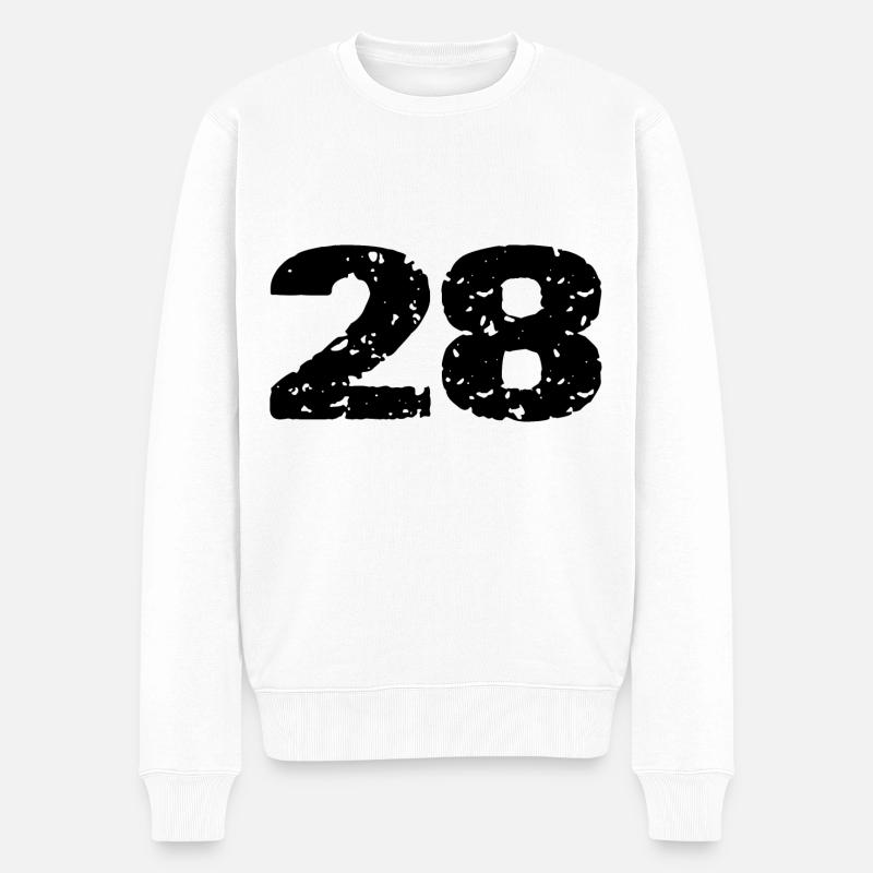 Maillot 28 numéro - Pull Premium bio Homme - blanc