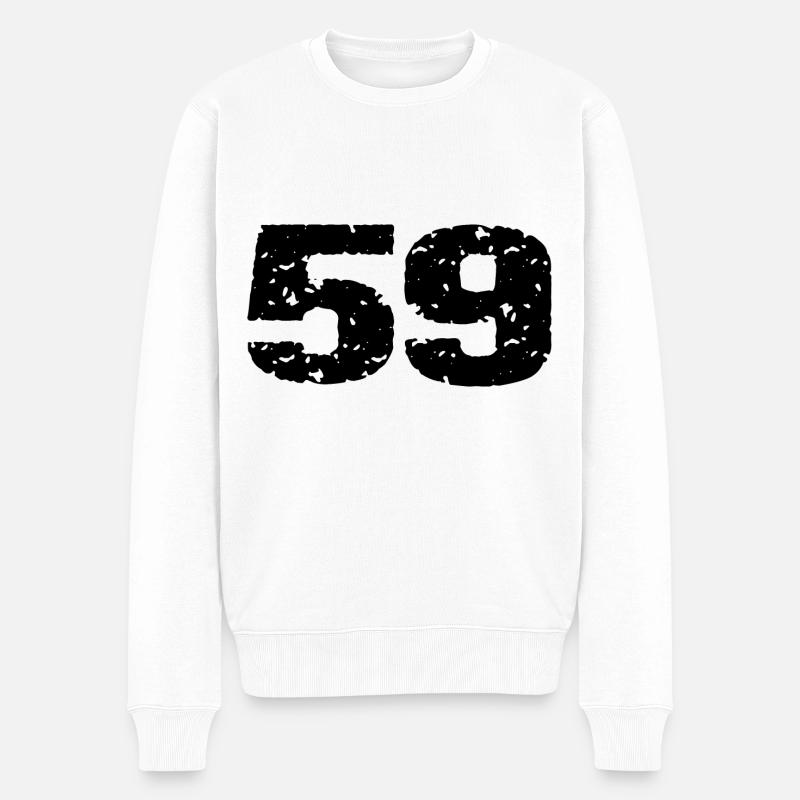 59 Maillot numéro - Pull Premium bio Homme - blanc