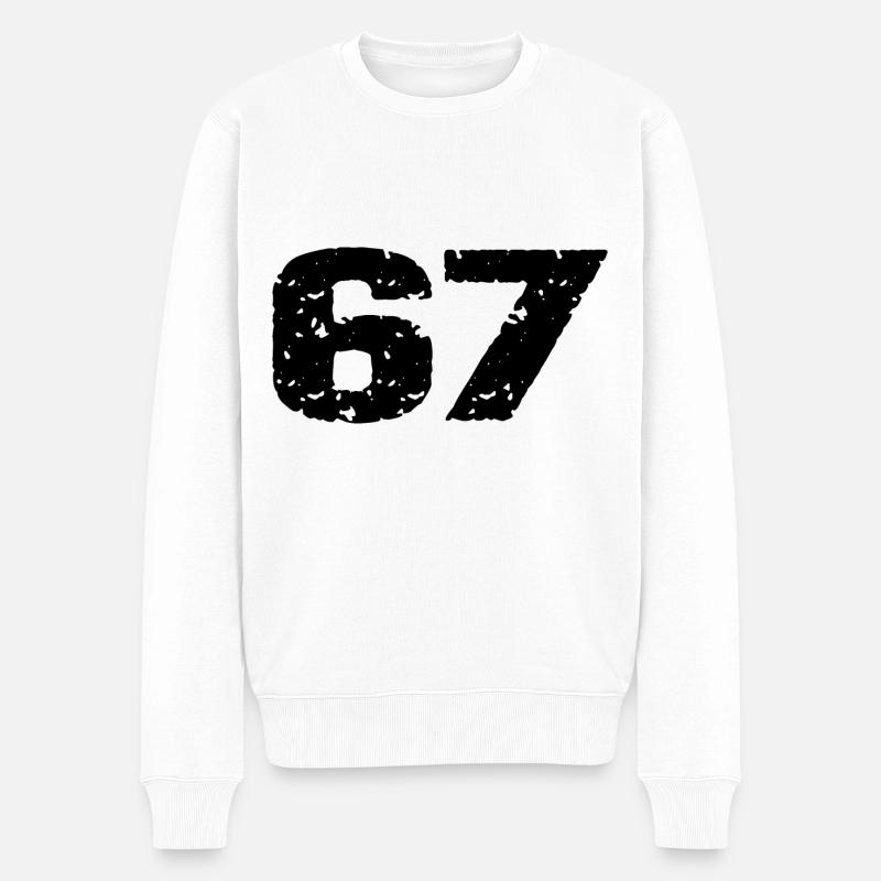 67 Zahl Trikot - Männer Premium Bio Pullover - Weiß