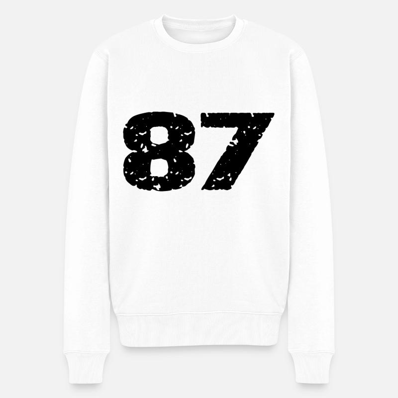87 Maillot numéro - Pull Premium bio Homme - blanc