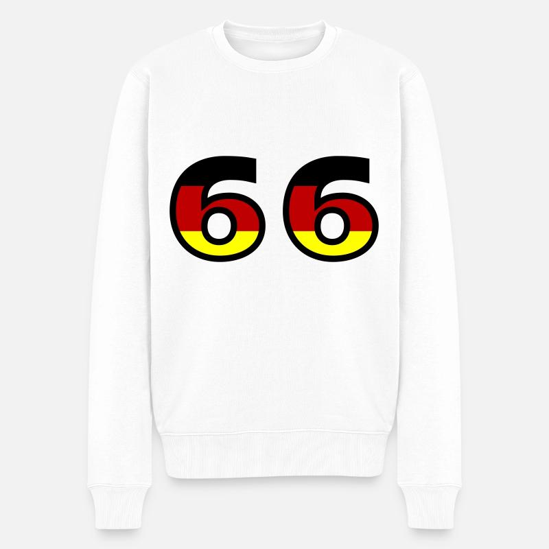 66 Numéro Allemagne Jersey - Pull Premium bio Homme - blanc