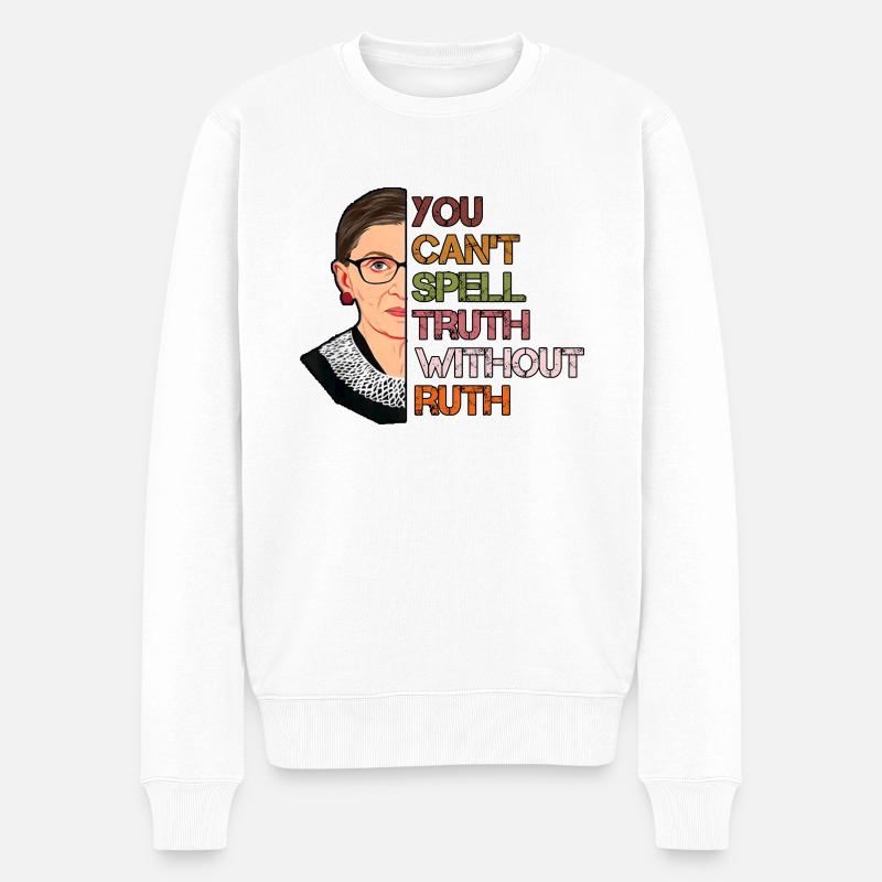 Wahrheit ohne Ruth Icon - Männer Premium Bio Pullover - Weiß
