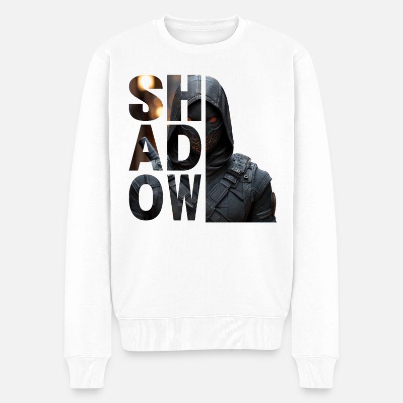 Shadow - Männer Premium Bio Pullover - Weiß
