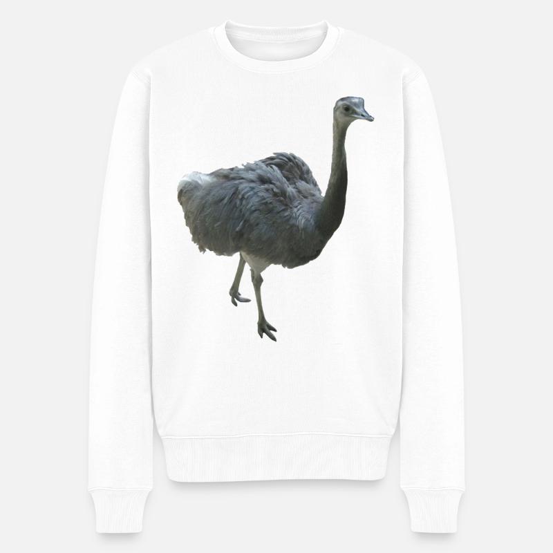 Oiseau Nandu - Pull Premium bio Homme - blanc
