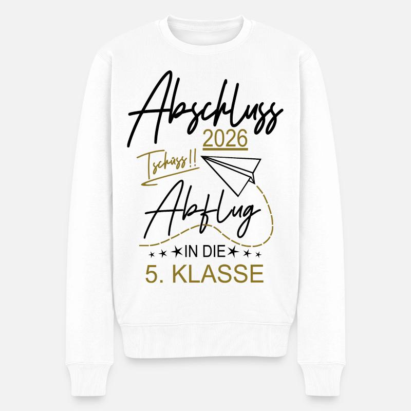 Grundschule Abschluss 2026 - Männer Premium Bio Pullover - Weiß
