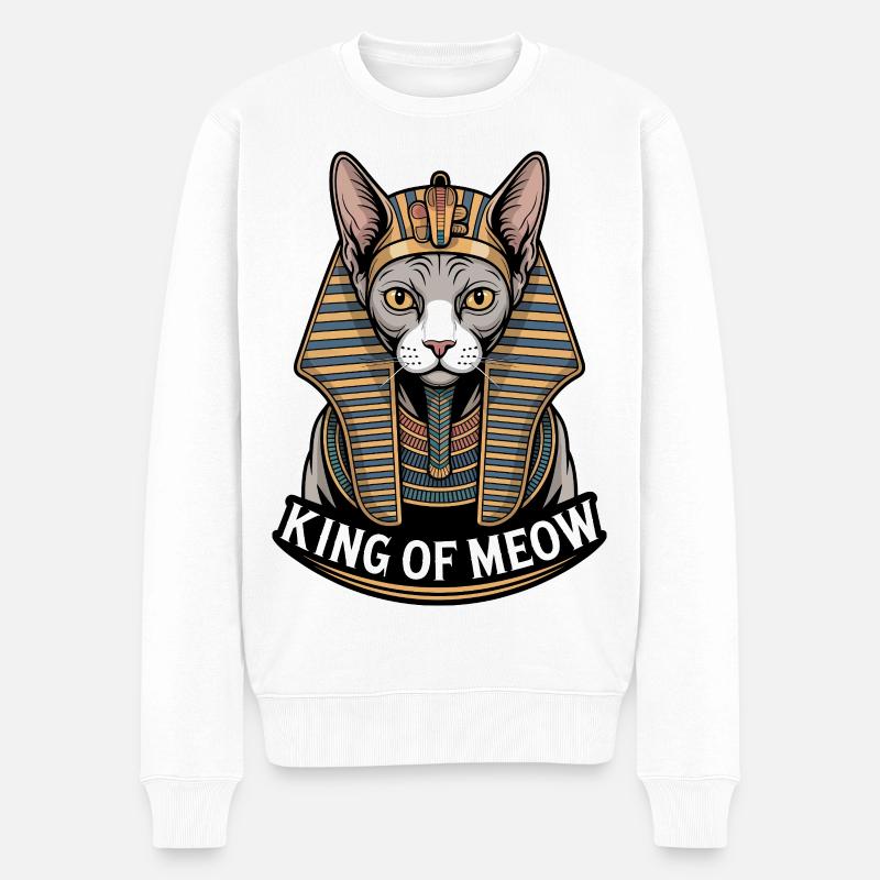 Roi de Miaou - Pull Premium bio Homme - blanc