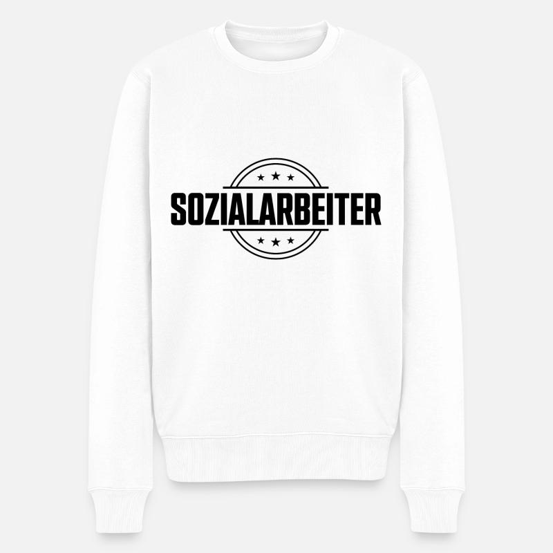 Sozialarbeiter Beruf - Männer Premium Bio Pullover - Weiß