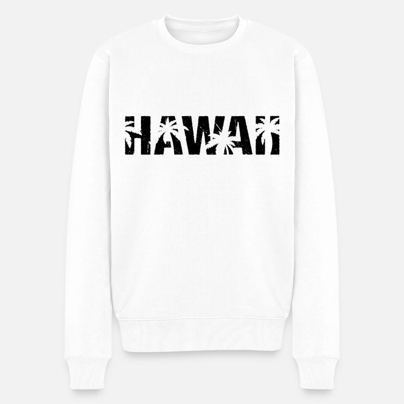Hawaï Palm Island Hawaï - Pull Premium bio Homme - blanc