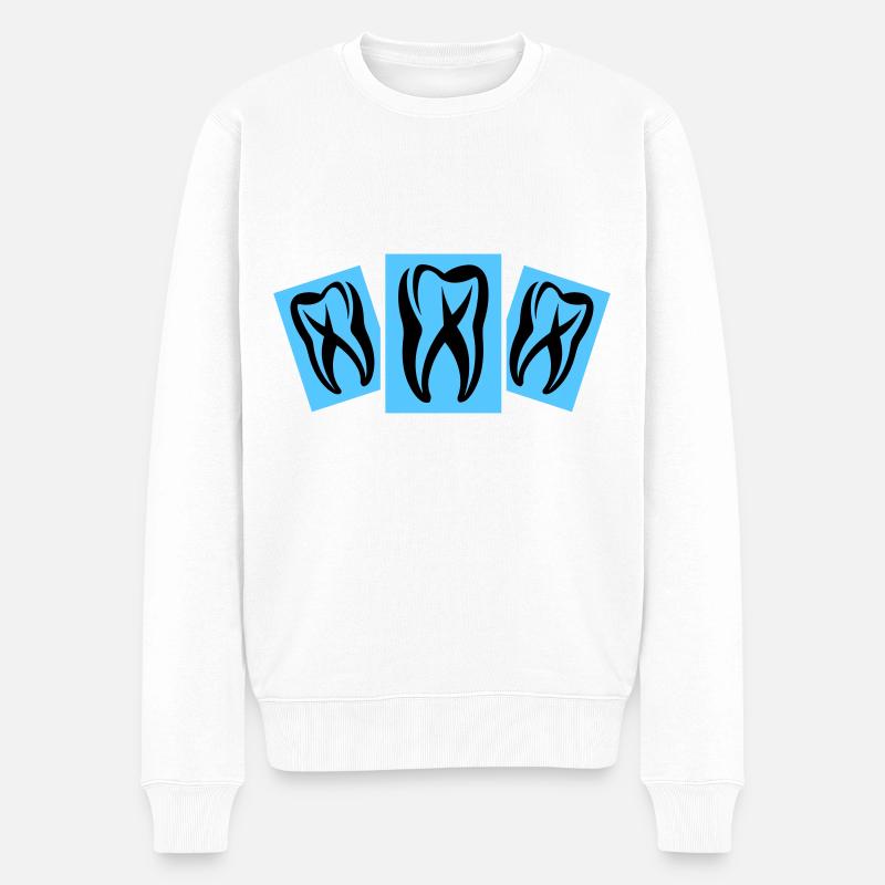 Dentiste Dentiste Dentaire Icône - Pull Premium bio Homme - blanc