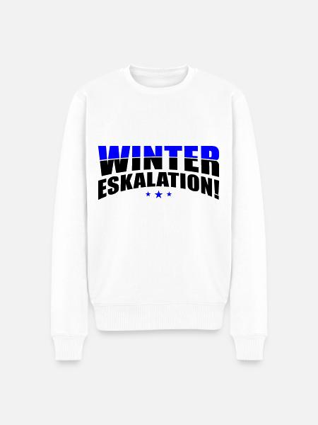 Winter Eskalation - Männer Premium Bio Pullover - Weiß
