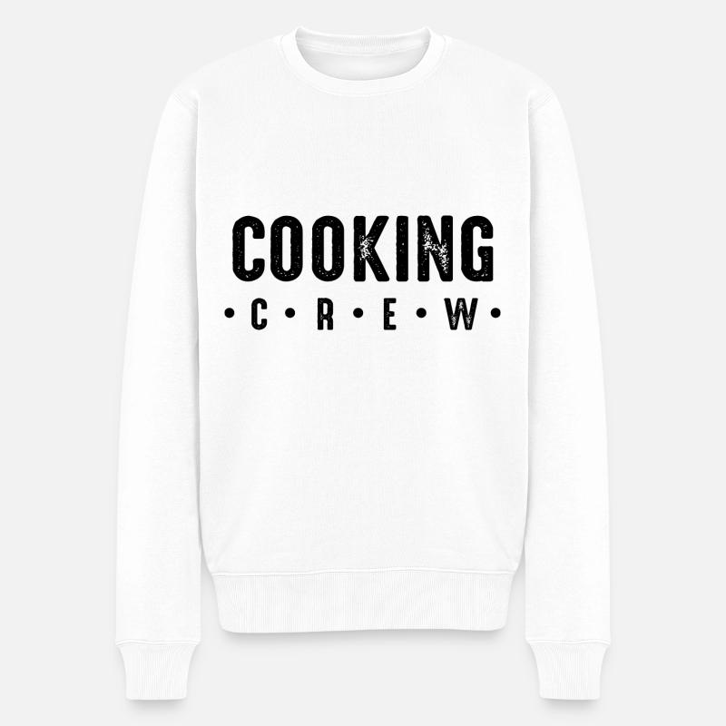 Cooking Crew - Männer Premium Bio Pullover - Weiß