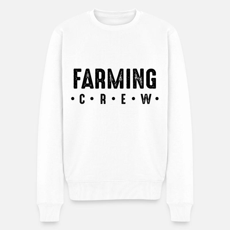 Farming Crew - Men's Premium Organic Jumper - white