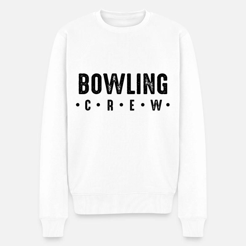 Bowling Crew - Männer Premium Bio Pullover - Weiß