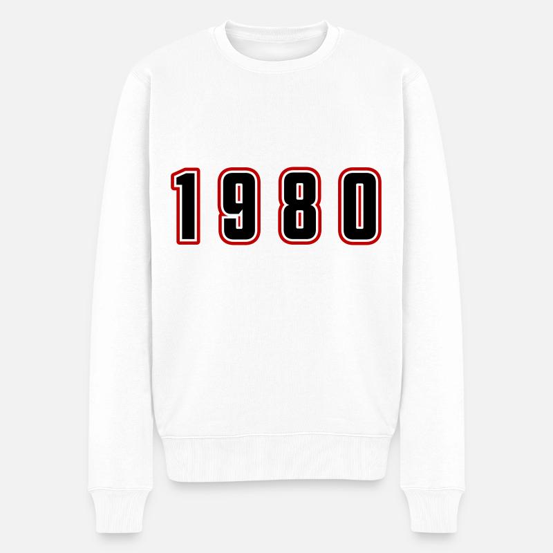 Numéro de l’année 1980 - Pull Premium bio Homme - blanc