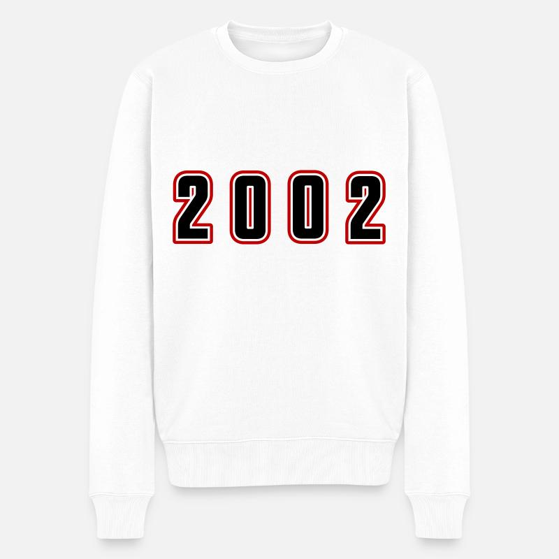 2002 Année Numéro - Pull Premium bio Homme - blanc